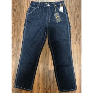 Lee Vintage Modern‎ High Rise Dungaree Ankle Jeans Blue Fast Rinse 12/31 3531184